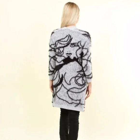 Chunky Knit Sweater Cardigan - Picture 2 of 3